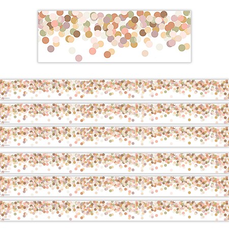 Teacher Created Resources Calming Confetti Straight Border Trim, 72PK 6775